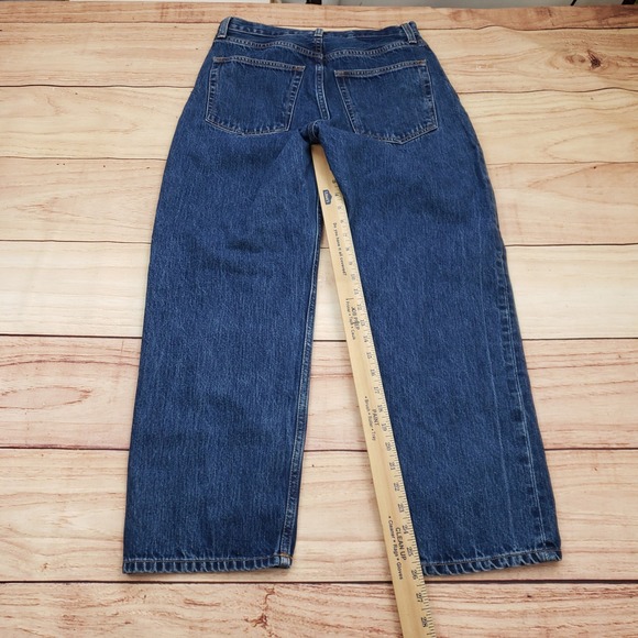 Etica Jeans Womens 27 Blue Tyler Vintage Straight LegHigh Rise Dark Wash Denim - Picture 8 of 11